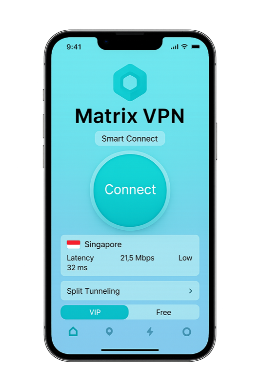 Matrix VPN App Interface
